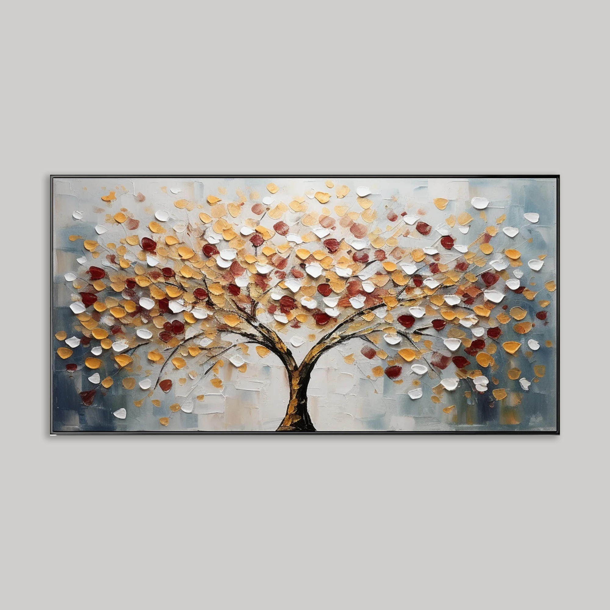 Tree Oil Painting - Minimalist Wall Art Decor