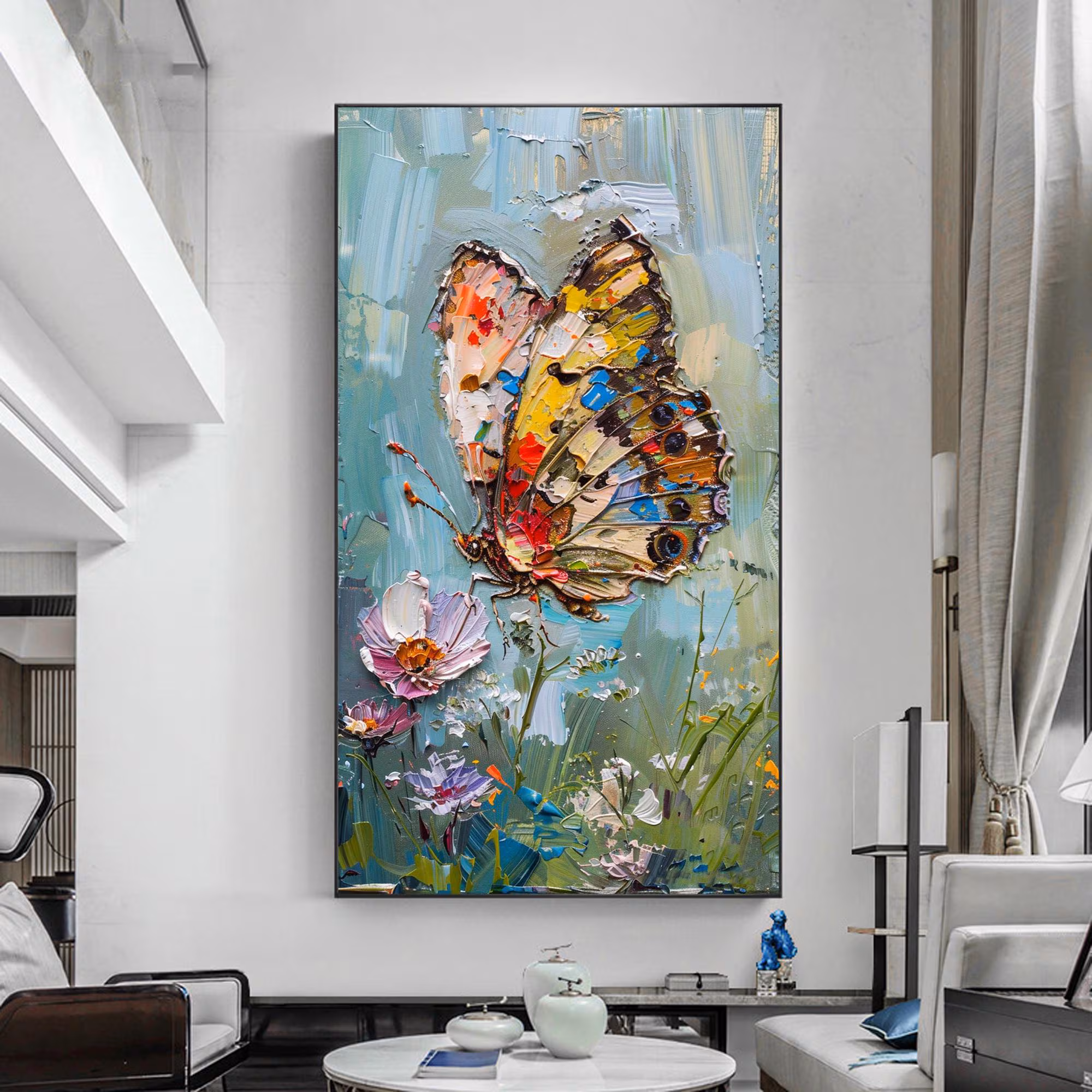 Fluttering Butterfly Wall Art - Living Room Home Decor