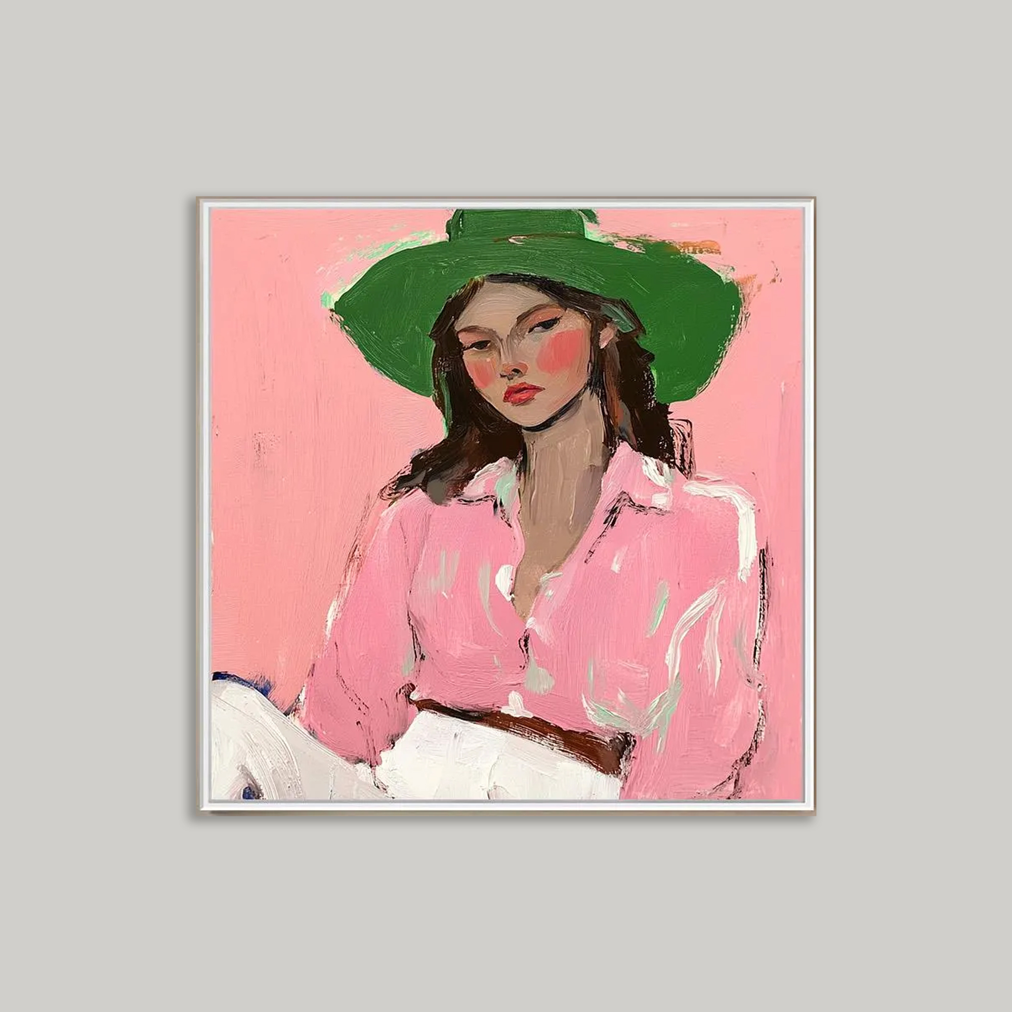 Impasto Oil Painting Female Portraiture - Large-Scale Figurative Art