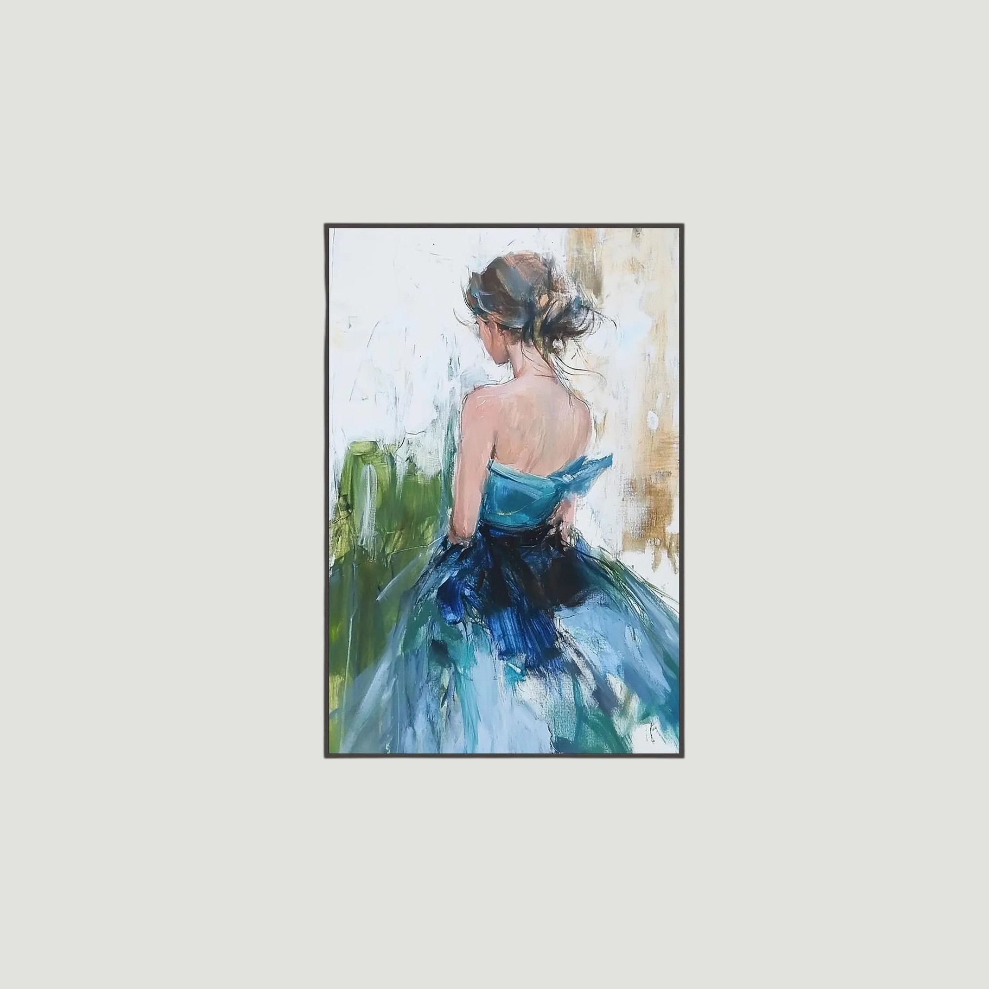 Abstract Female Portrait - Impressionist Bedroom Wall Art